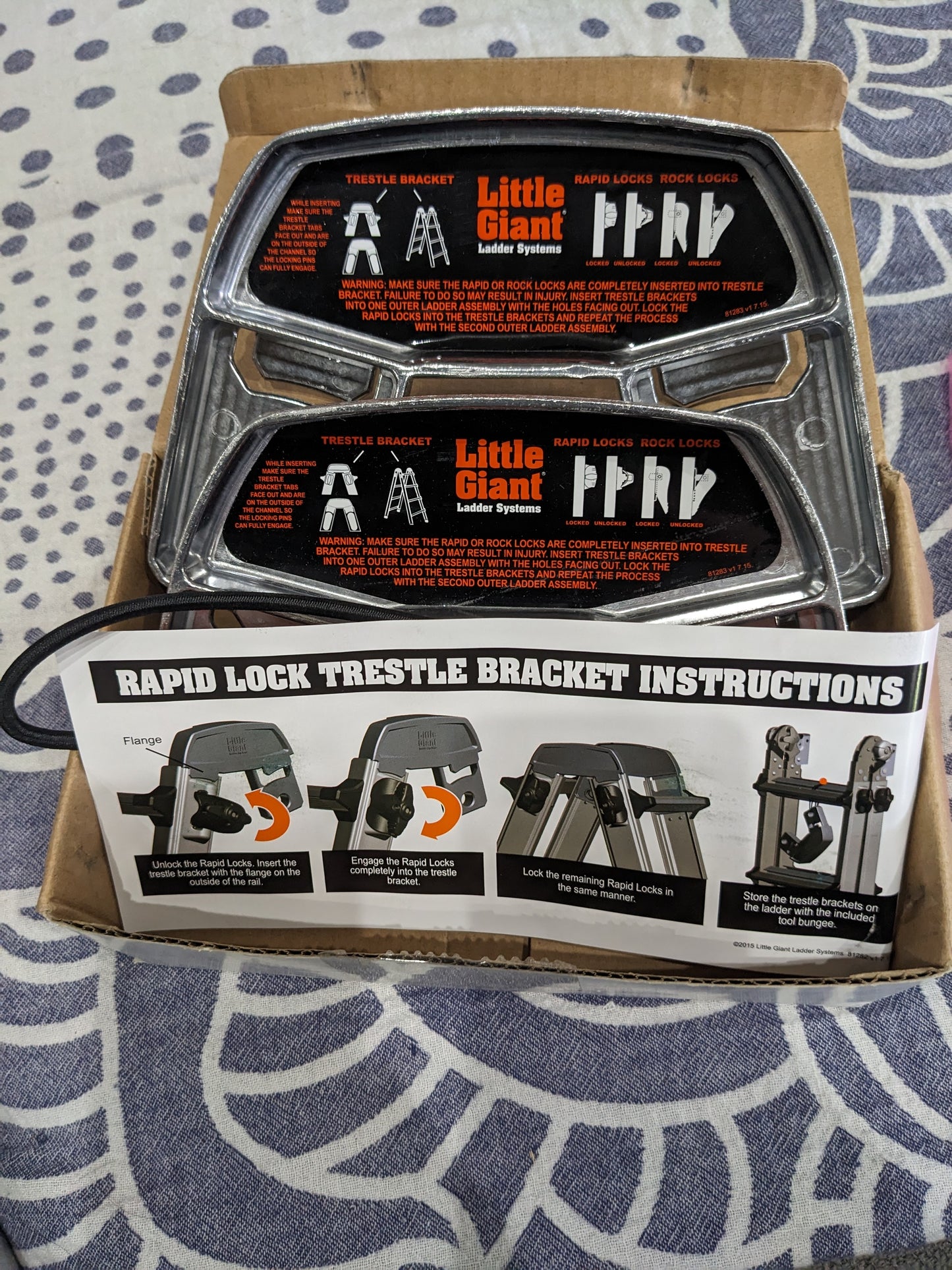 New Little Giant # 26260  Trestle Bracket Kit Rapid Locks.