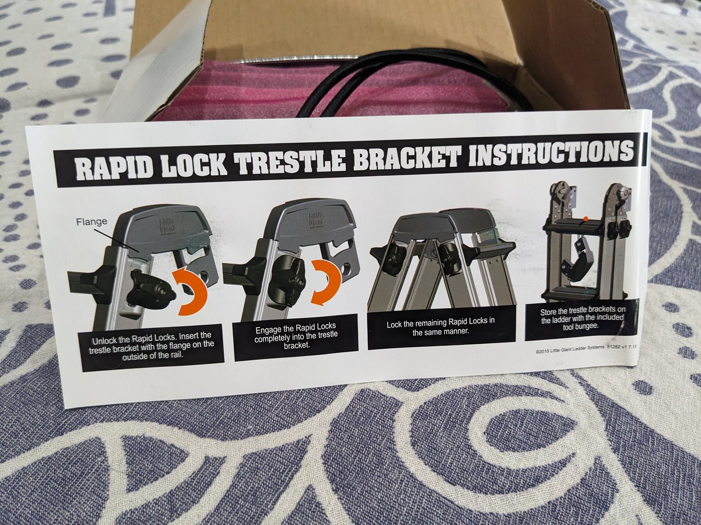 New Little Giant # 26260  Trestle Bracket Kit Rapid Locks.